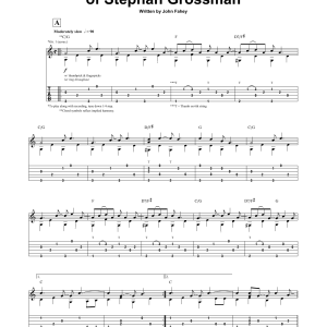 John Fahey Assassination Of Stephan Grossman Musik Noten - Guitar Tab - 165313-0