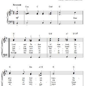 John Greenleaf Whittier Dear Lord And Father Of Mankind Musik Noten - Easy Piano - 30576-0