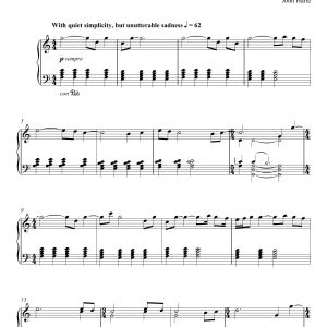 John Harle Three Secrets From The Abyss - No. 2 Musik Noten - Piano Solo - 122126-0