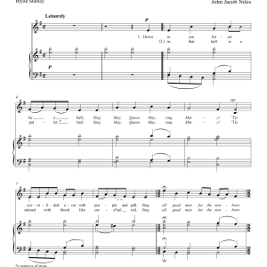 John Jacob Niles Down In Yon Forest Musik Noten - Piano & Vocal - 157606-0