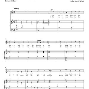 John Jacob Niles The Seven Joys Of Mary Musik Noten - Piano & Vocal - 157625-0