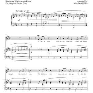 John Jacob Niles Wayfaring Stranger Musik Noten - Piano & Vocal - 157657-0