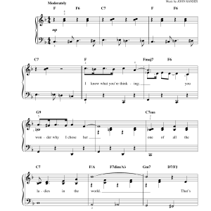 John Kander If You Could See Her Musik Noten - Easy Piano - 170444-0