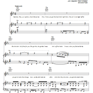 John Legend I Can Change Musik Noten - Piano, Vocal & Guitar Chords - 51066-0