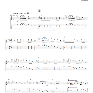 John Mayer Blues Intro Musik Noten - Guitar Tab - 87025-0