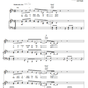 John Mayer City Love Musik Noten - Piano, Vocal & Guitar Chords - 23577-0