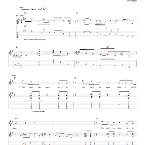 John Mayer Come When I Call Musik Noten - Guitar Tab - 87026-0