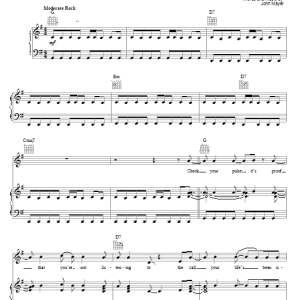 John Mayer Great Indoors Musik Noten - Piano, Vocal & Guitar Chords - 23578-0