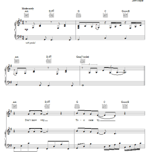 John Mayer Victoria Musik Noten - Easy Guitar - 77220-0
