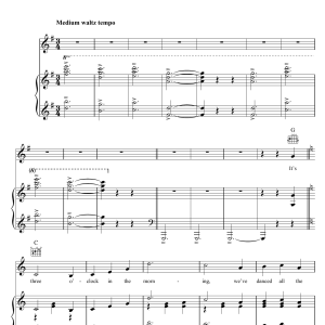 John McCormack Three O'Clock In The Morning Musik Noten - Piano, Vocal & Guitar Chords - 44990-0