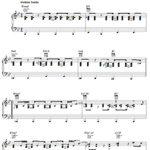 John Pizzarelli Soares Samba Musik Noten - Piano, Vocal & Guitar Chords - 31299-0