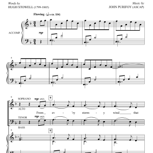 John Purifoy From Every Stormy Wind That Blows Musik Noten - SATB Choir - 159153-0