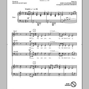 John Stafford Smith The Star Spangled Banner (arr. Roger Emerson) Musik Noten - 3-Part Mixed Choir - 157014-0