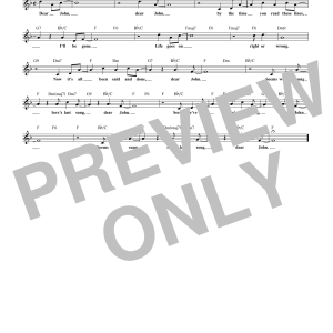 John Sullivan Dear John Musik Noten - Lead Sheet / Fake Book - 172657-0