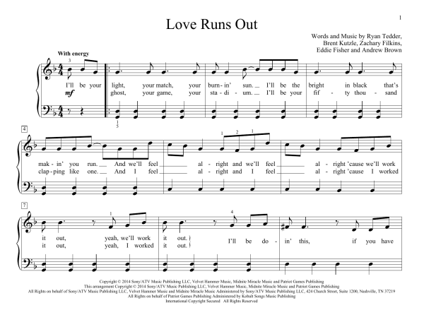 John Thompson Love Runs Out Musik Noten - Educational Piano - 157956-0