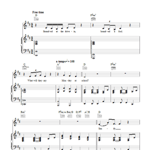 John Travolta Sandy (from Grease) Musik Noten - Piano, Vocal & Guitar Chords - 43030-0
