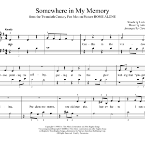 John Williams Somewhere In My Memory (arr. Carolyn Miller) Musik Noten - Educational Piano - 155936-0