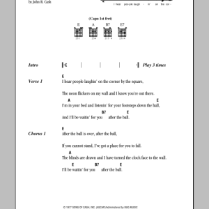 Johnny Cash After The Ball Musik Noten - Piano, Vocal & Guitar Chords - 86109-0