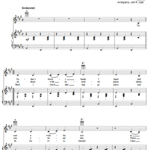 Johnny Cash Bound For The Promised Land Musik Noten - Piano, Vocal & Guitar Chords - 30658-0