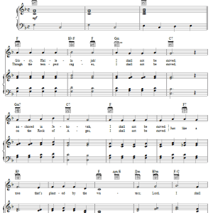 Johnny Cash I Shall Not Be Moved Musik Noten - Piano, Vocal & Guitar Chords - 30655-0