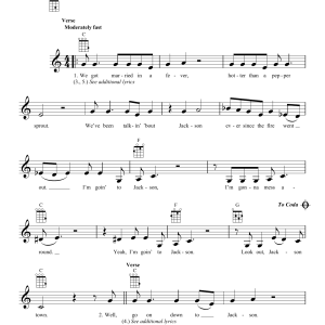 Johnny Cash Jackson Musik Noten - Ukulele - 156160-0