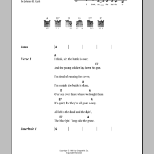 Johnny Cash The Big Battle Musik Noten - Piano, Vocal & Guitar Chords - 86075-0