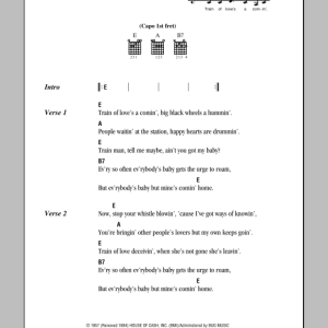 Johnny Cash Train Of Love Musik Noten - Piano, Vocal & Guitar Chords - 86077-0