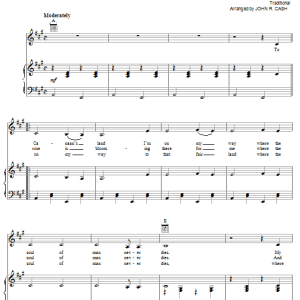 Johnny Cash Where The Soul Of Man Never Dies Musik Noten - Piano, Vocal & Guitar Chords - 30657-0