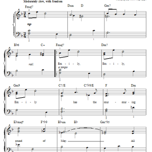 Johnny Mandel Emily Musik Noten - Easy Piano - 99301-0