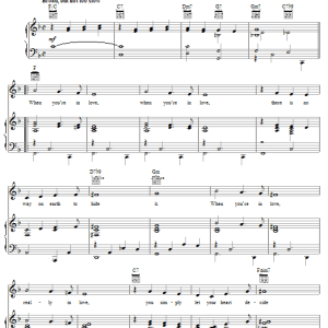 Johnny Mercer When You're In Love Musik Noten - Piano, Vocal & Guitar Chords - 63262-0