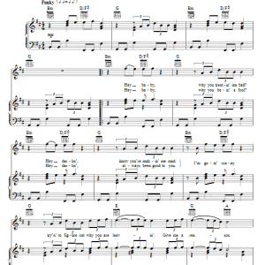 Jonas Brothers Hey Baby Musik Noten - Piano, Vocal & Guitar Chords - 73120-0
