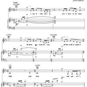 Jonatha Brook I'll Try (Reprise) Musik Noten - Piano, Vocal & Guitar Chords - 19823-0