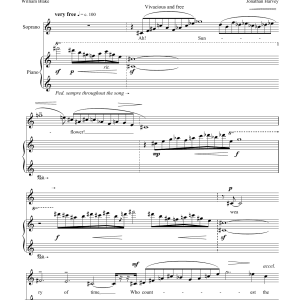 Jonathan Harvey Ah! Sun-flower (for soprano and piano) Musik Noten - Piano & Vocal - 46051-0