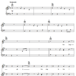 Jonathan Larson One Song Glory Musik Noten - Piano & Vocal - 98532-0