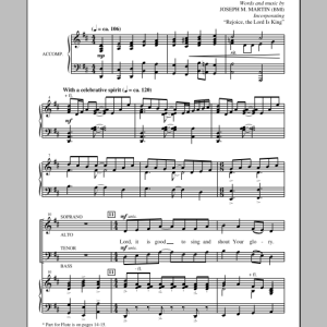 Joseph M. Martin Lord, It Is Good To Sing Praise! Musik Noten - SATB Choir - 153978-0