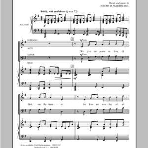 Joseph Martin We Give Our Lives Musik Noten - SATB Choir - 93601-0