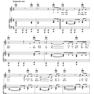 Josh Groban Hidden Away Musik Noten - Piano, Vocal & Guitar Chords - 79325-0
