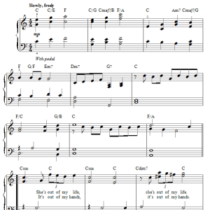 Josh Groban She's Out Of My Life Musik Noten - Easy Piano - 59160-0
