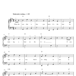 Josh McCrae Messing About On The River Musik Noten - Easy Piano - 101272-0