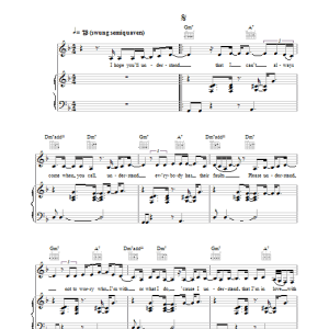 Joss Stone Understand Musik Noten - Piano, Vocal & Guitar Chords - 30147-0