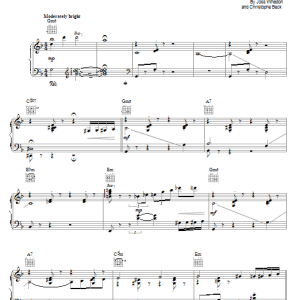 Joss Whedon Dawn's Ballet Musik Noten - Piano, Vocal & Guitar Chords - 64973-0
