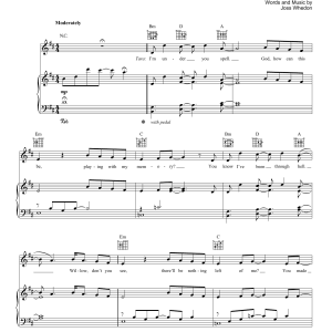 Joss Whedon Under Your Spell/Standing (Reprise) Musik Noten - Piano, Vocal & Guitar Chords - 65003-0