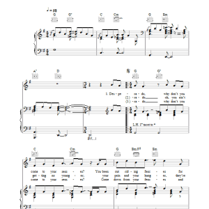 Journey South Desperado Musik Noten - Piano, Vocal & Guitar Chords - 37123-0