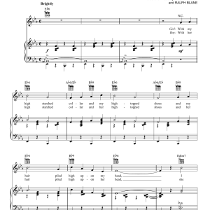Judy Garland The Trolley Song Musik Noten - Piano, Vocal & Guitar Chords - 24165-0