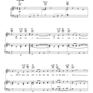 Judy Holliday The Party's Over Musik Noten - Piano, Vocal & Guitar Chords - 29819-0