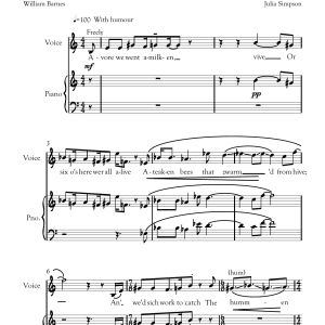 Julia Simpson Bees a-zwarmen (for mezzo-soprano and piano) Musik Noten - Piano & Vocal - 46105-0