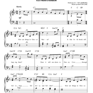 Julie Andrews How Are Things In Glocca Morra Musik Noten - Easy Piano - 27288-0