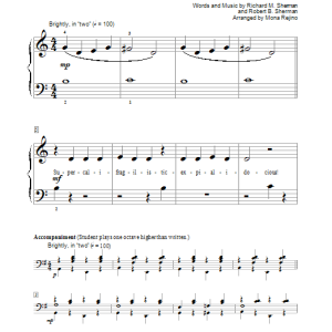 Julie Andrews Supercalifragilisticexpialidocious (from Mary Poppins) (arr. Mona Rejino) Musik Noten - Educational Piano - 153700-0