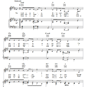 Julie Gold Be God Musik Noten - Piano, Vocal & Guitar Chords - 53410-0