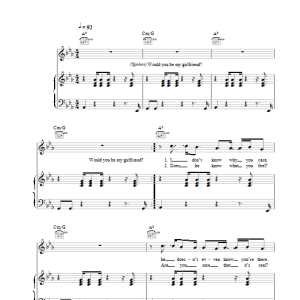 Justin Timberlake Girlfriend Musik Noten - Piano, Vocal & Guitar Chords - 27324-0